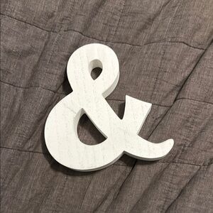 White Ampersand Decor